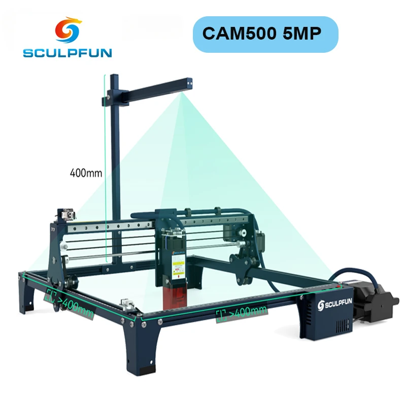 Industrial Laser Engraver - SCULPFUN CAM500, Kamera Lightburn untuk Pemosisian